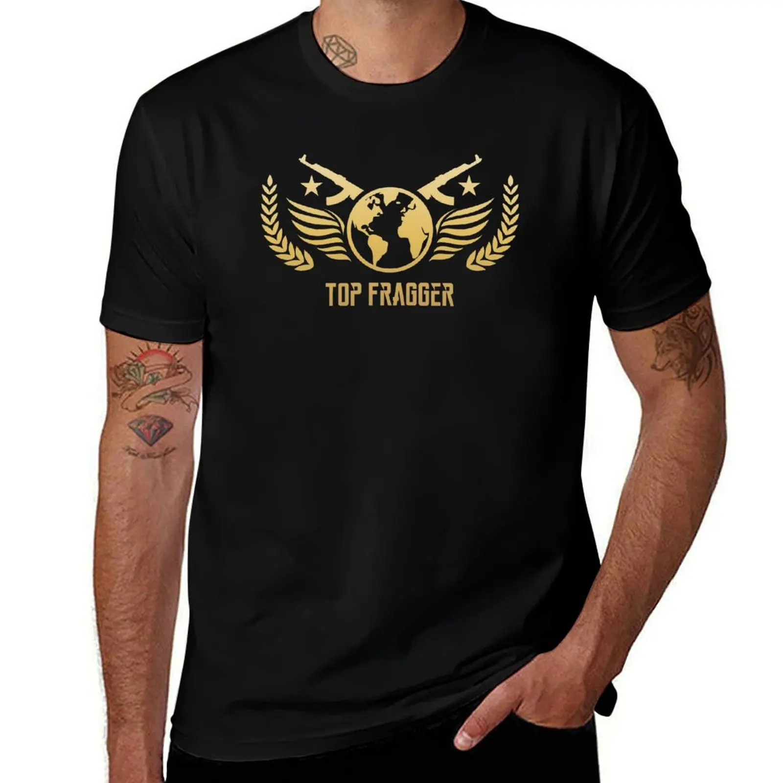 Top Fragger Gaming T-Shirt Christmas Casual Short Sleeve Top T-Shirt