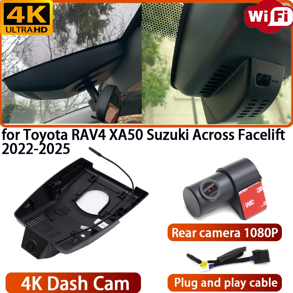 for Toyota RAV4 XA50 Suzuki Across Facelift 2022-2025 Video Recorder 4K Lens DVR Dash Cam Wifi OEM Camera 170° Wide Angle