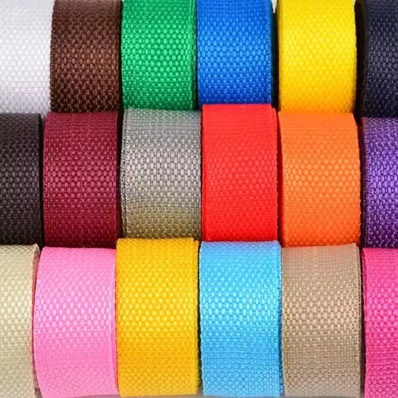 20Meters Polypropylene Webbing 20-50mm Ribbon Strap for Bag 1.1mm Thick Nylon Webbings Safety Belt Sling Sewing Bias Accessories