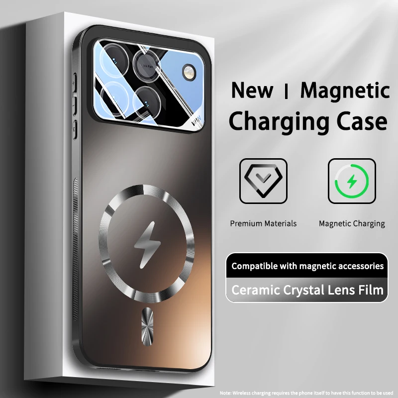 Funda For Honor Win WinRT Magnetic Case Camera Protection for Magnets Wireless Matte Frosted Shockproof Back Cover