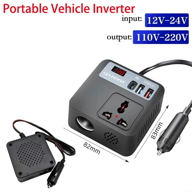 Portable Multifunctional Vehicle Power Conversion Board Vehicle Inverter Car Power Converter for Truck and All Types of Vehicles