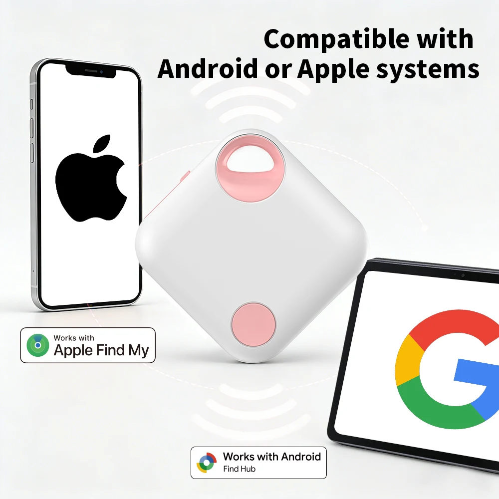 Smart Tag Bluetooth Tracker Item Finder for Apple Find My and Google Find Hub Portable Anti-Lost Tracker For Keys Wallet Luggage