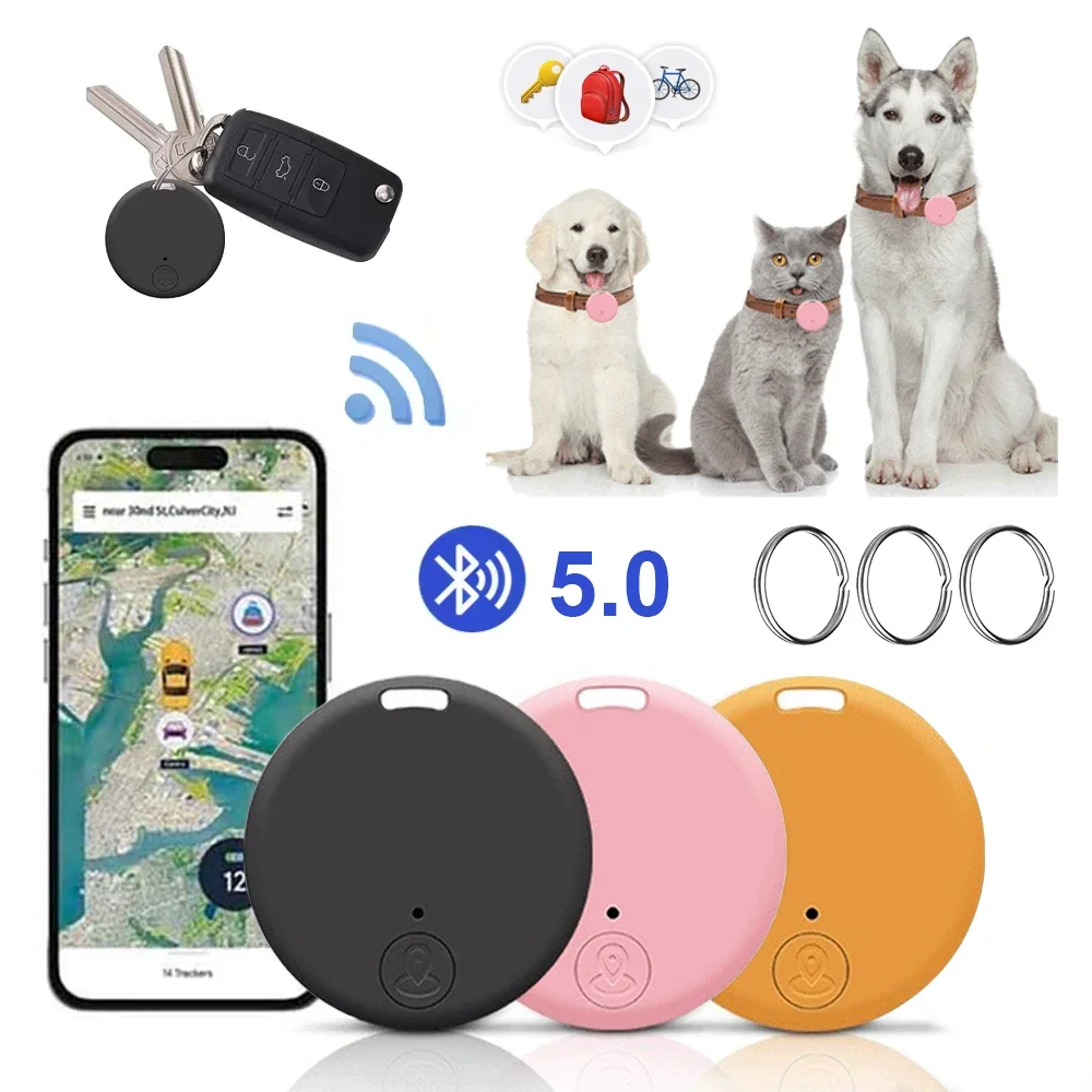 Mini Bluetooth Tracker Anti Lost Key Finder Children's Pet Tracker Wallet And Luggage Locator Compatible With iOS And Android