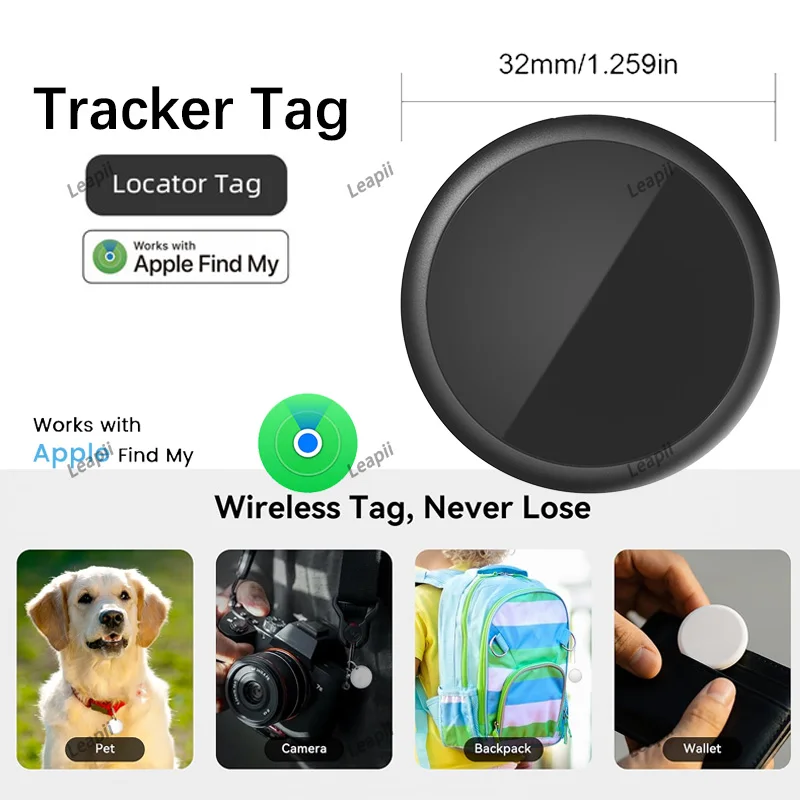 New Smart Tag for Apple Find My – Bluetooth Item Tracker with Left Behind Alert & Loud Beep for Keys Wallet Luggage Finder