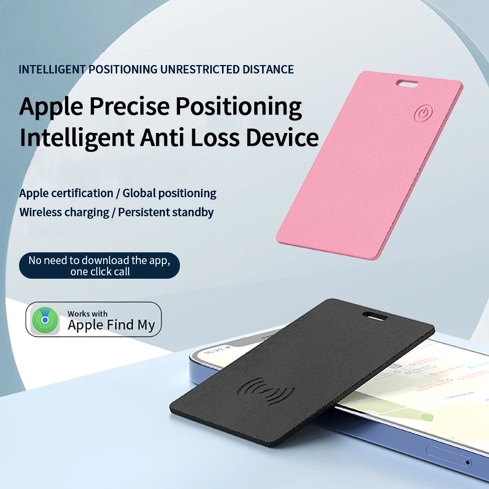 New GPS Bluetooth Device Wireless Charging Location Smart Anti-loss Tag Wallet Tracking Card Ultra-thin for iPhone Find My App