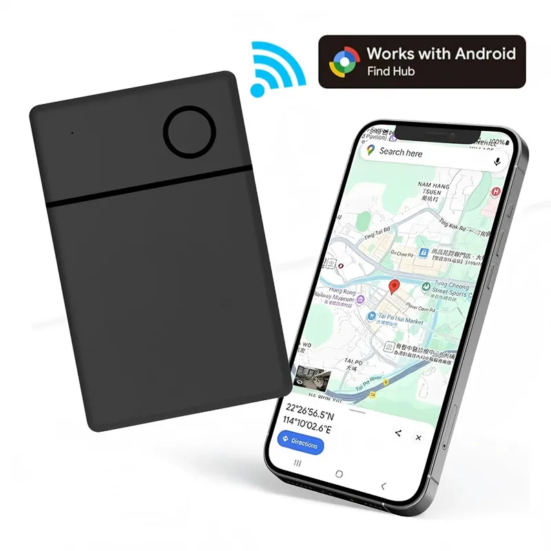 Wallet Bluetooth Tracker Card Android Smart Tag Work with Google Find Hub Item Locator Tracking Finder Card Wireless Charging