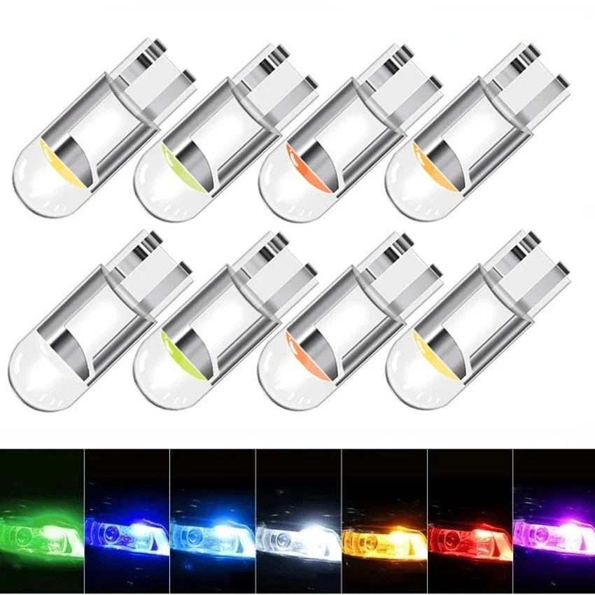 W5W Led T10 Car Light COB Clear 6000K White Auto Automobiles Motor License Plate Lamp Dome Light Reading DRL Bulb Style 12V