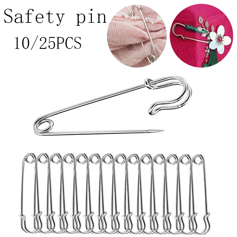 30/38/50/60/65/70/75mm Safety Pins DIY Sewing Tools Needles Large Safety Pin Brooch Apparel Accessories