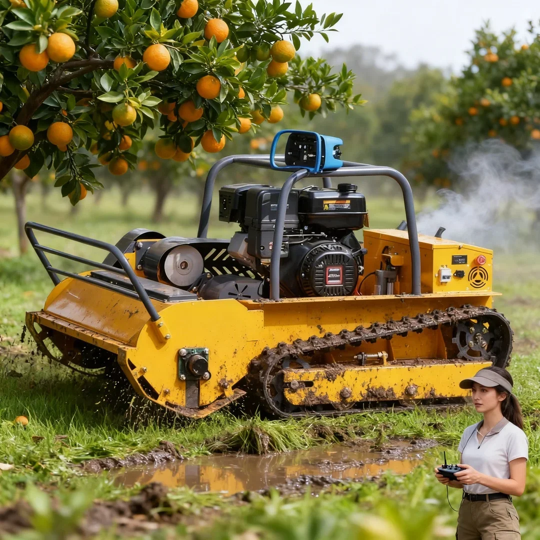 Customized Flail Lawn Mower Remote Control Grass Crushing Robot Self-Propelled CE EPA Approved for Orchard Farm Lawn Golf Course