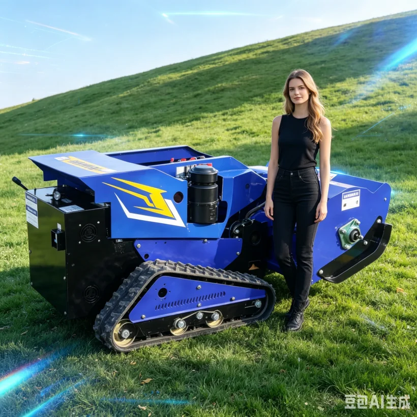Customized Large Area Lawn Mower Robot Powerful Robot Lawn Mower Continuous Working Grass Cutting Tool For Farm Ranch Landscape