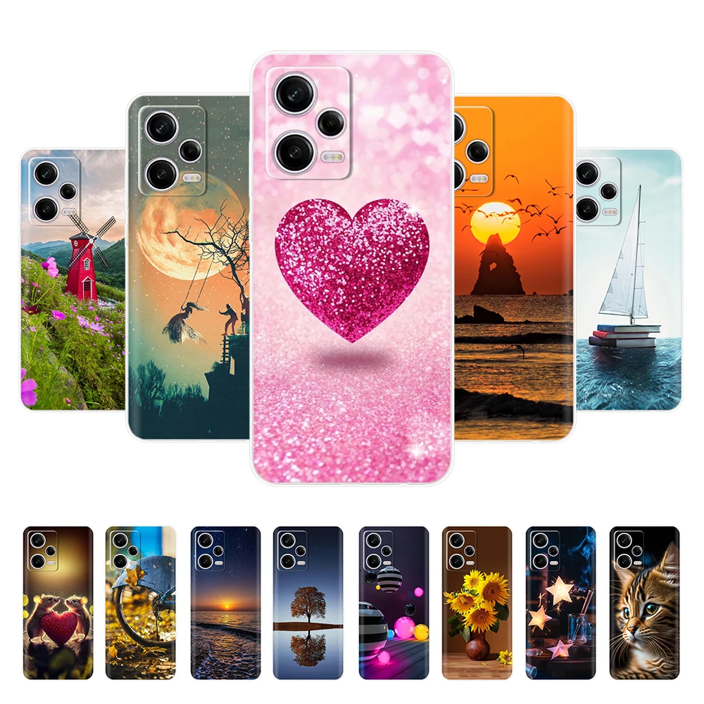 For Redmi Note 12 Pro Case Note12 Pro Cover Printed Silicone Phone Cover for Coque Xiaomi Redmi Note 12 Pro 5G Phone Case Funda