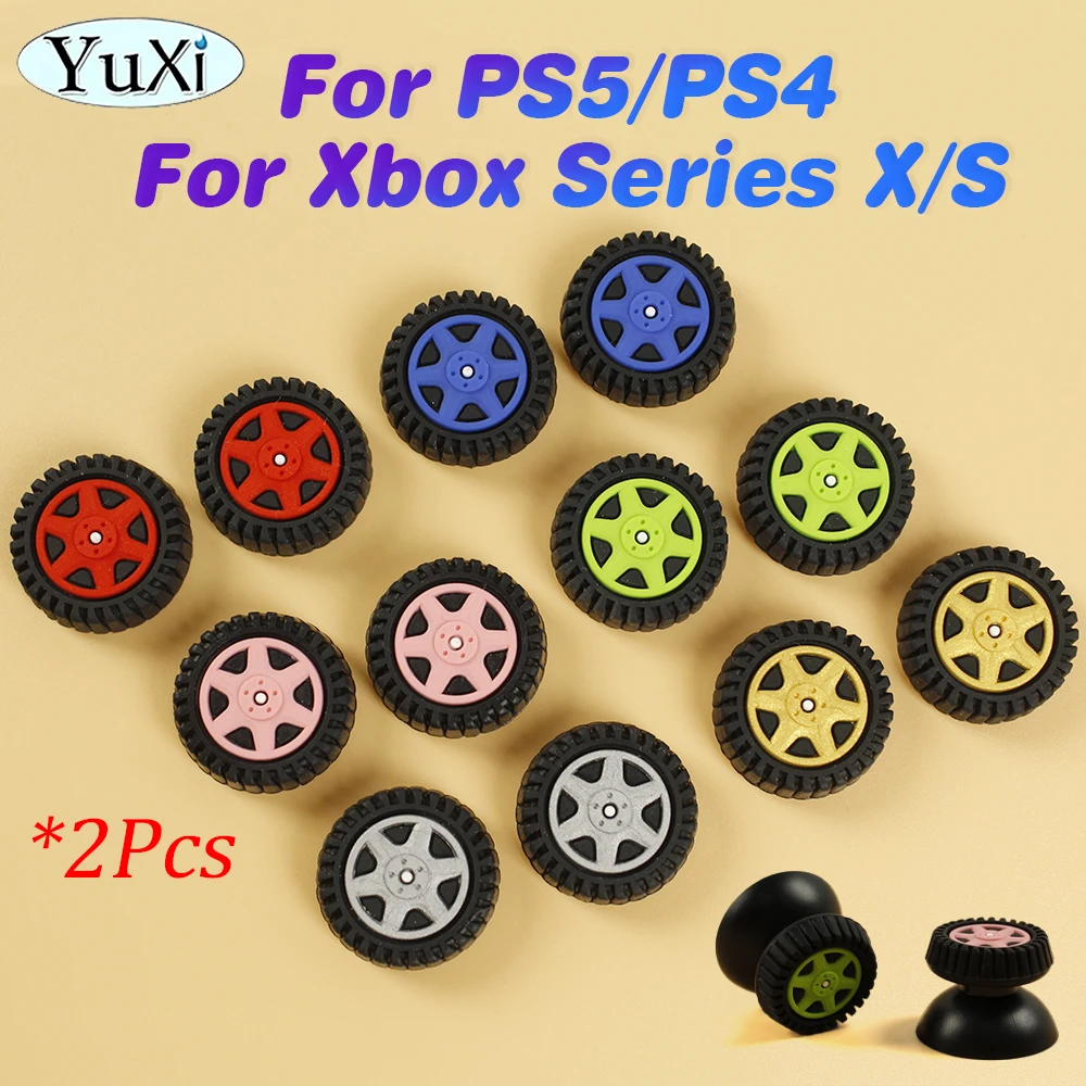 2Pcs Silicone Non-Slip Thumbstick Grip Caps For PS5 PS4 Xbox One Series X S Joystick Bottons Cover Gamepad Controller Kit