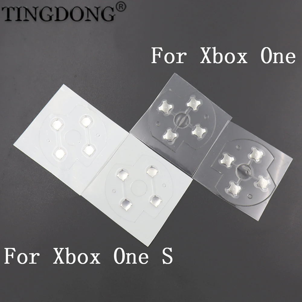 2pcs For Xbox One S Xbox One Series Controller Cross Key D Pad Metal Dome Snap PCB Board Buttons Conductive Film Sticker