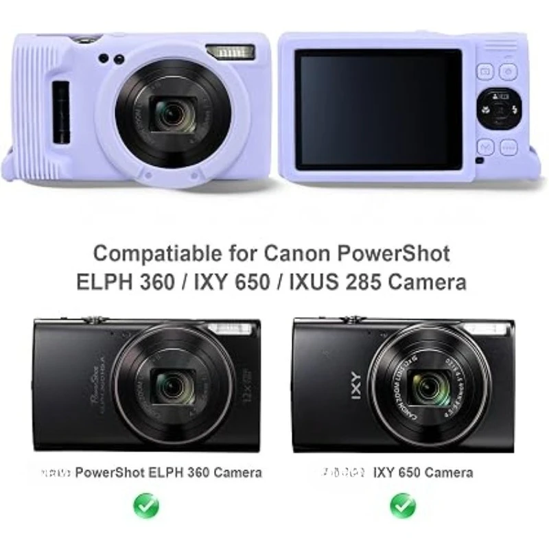 For Canon IXY 650 / ELPH 360 HS Silicone Case Anti-fall Scratch-resistant Protective Cover for Canon IXUS 285 HS Accessories