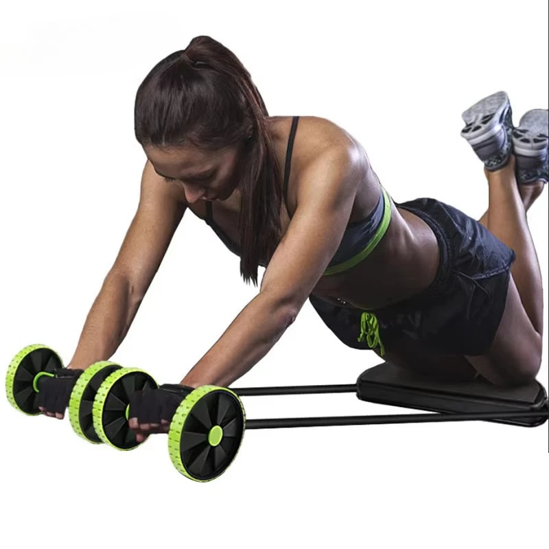 Multifunctional Double Ab Abdominal Wheel Roller Abdominal Wheel Home Gym Fitness Equipment Muscle Wheel