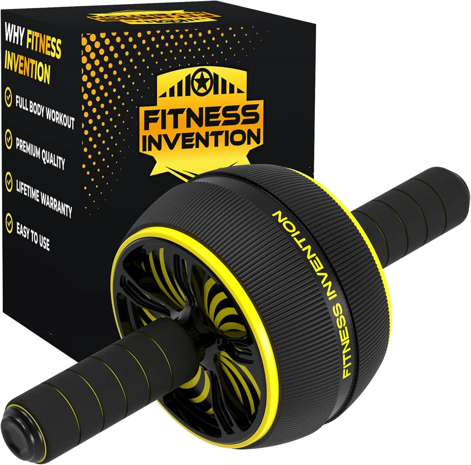 Ab Roller Wheel - Ab Wheel Roller & Knee Mat - Rueda Para Abdominales - Abdominal Wheel - Abs Roller for Men & Women - Home Gym