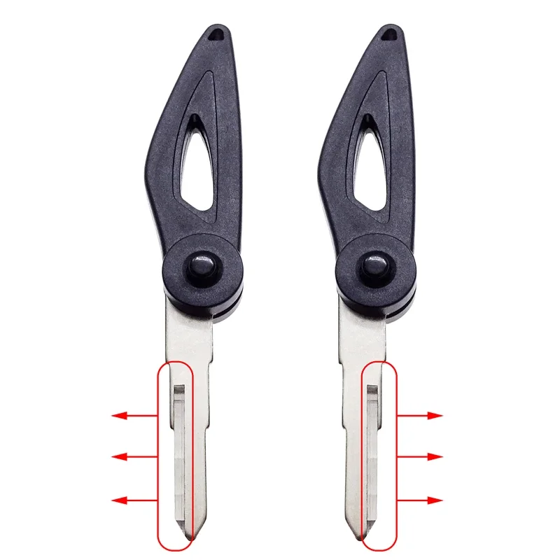 Universal Motorcycle Slot Foldable Key Right & Left Blade Blank Uncut Folding Flip Keys For Benelli Honda CB600 CB800 Kawasaki
