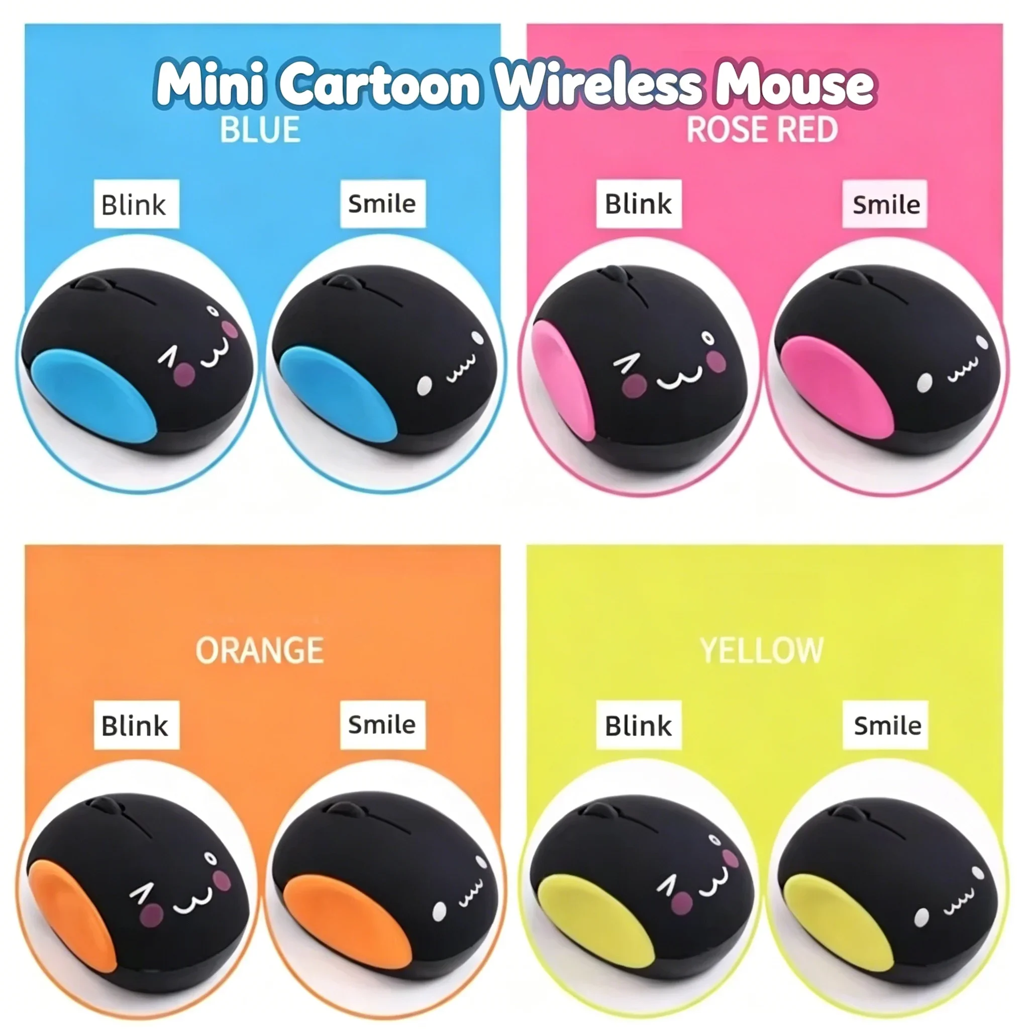 Cute Mini Portable 2.4G Wireless Silent Mouse Steamed Bun Shaped Rechargeable Small Hand PC Laptop Mouse for Student Kids