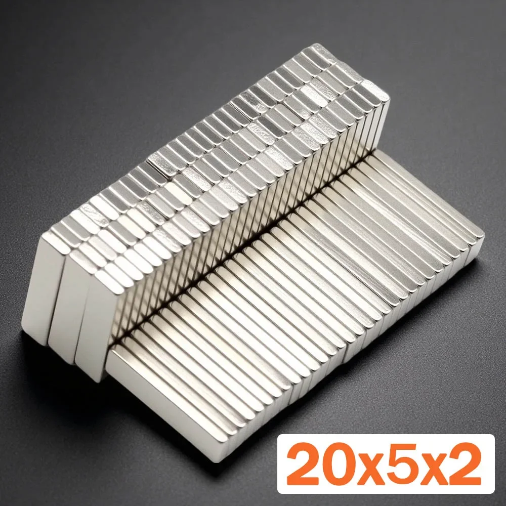 20x5x2mm Super Strong Magnet N35 Block Magnetic NdFeB Neodymium Magnet Powerful Disc imanes Refrigerator Magnets