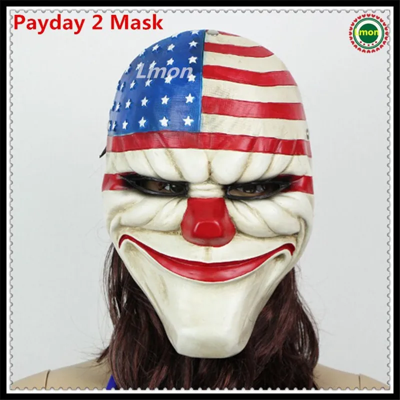 Funny Clown Masks for Masquerade Party Scary Payday Game Cosplay  Mask Payday 2 Halloween Horrible Mask Fancy Dress Costume mask