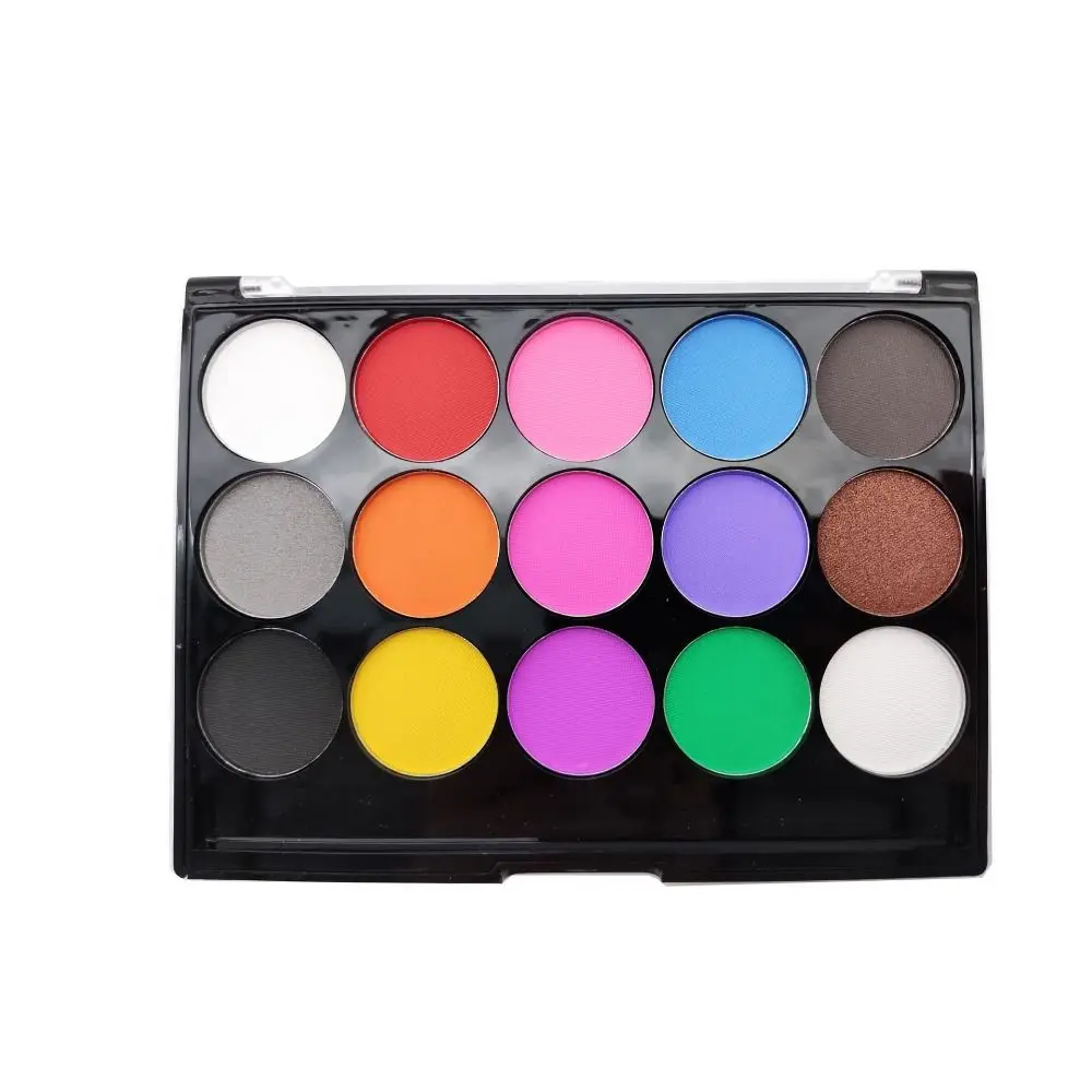Professional Face Body Oil Paints Non Toxic Safe Body Art Painting Pigment 15 Colors Clown Water Paint Oil with Brush Festivals