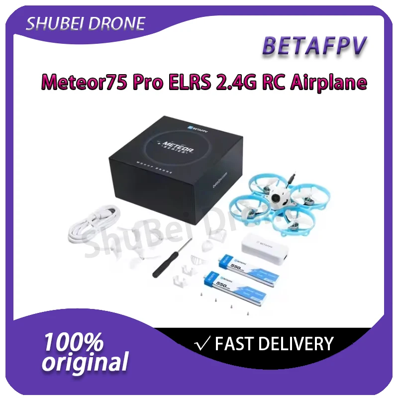 BETAFPV Meteor75 Pro Brushless BPF Whoop Drone ELRS 2.4G Receiver F4 1S 5A FC 1102 22000KV Motor C03 FPV Camera RC Quadcopter