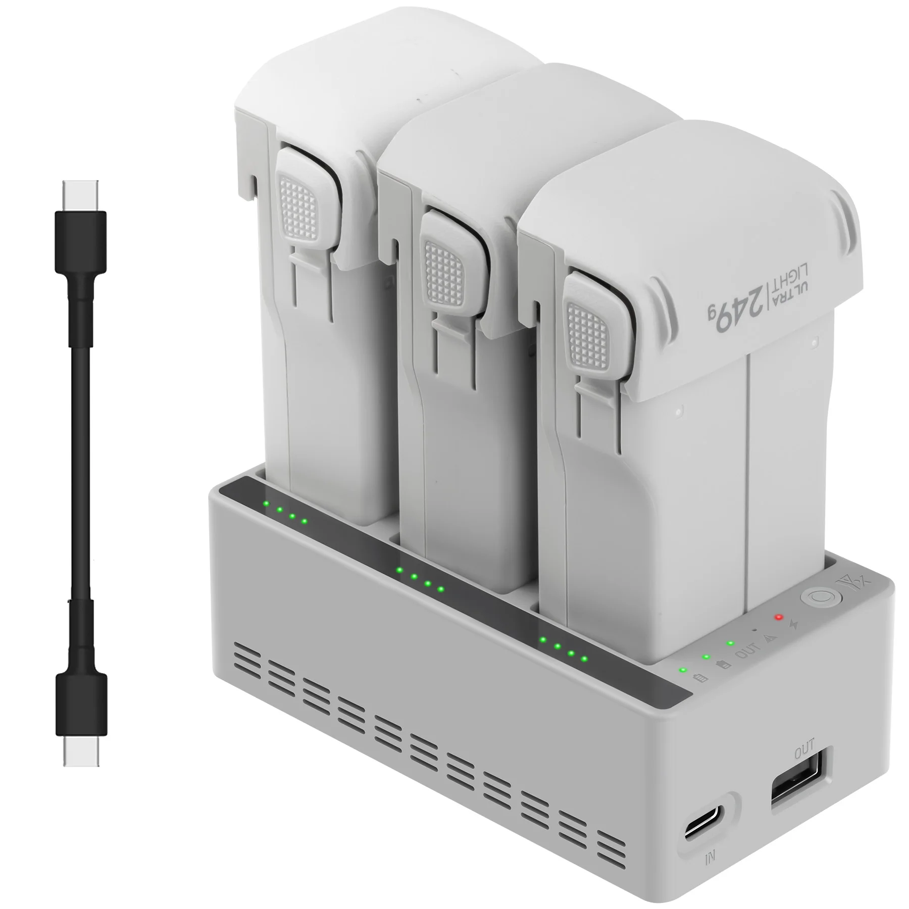 Battery Charger for DJI Lito X1/Lito 1 Drone, Two-Way Charging Hub, 3-Ports Fast Charging for Lito X1/Lito 1 Battery Accessories