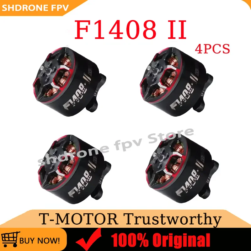 T-Motor F1408 II Brushless Motor 2800KV/3850KV 4-6S for 3-4 Inch FPV Cinewhoop Racing Drone Motor