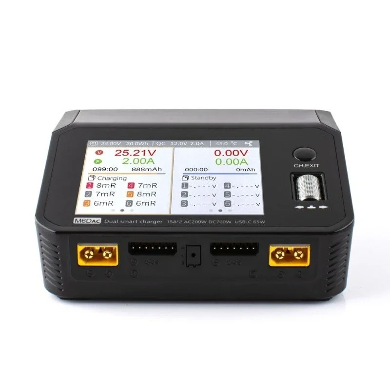 Intelligent dual-channel model aircraft lithium battery balance charger drone universal fast charging