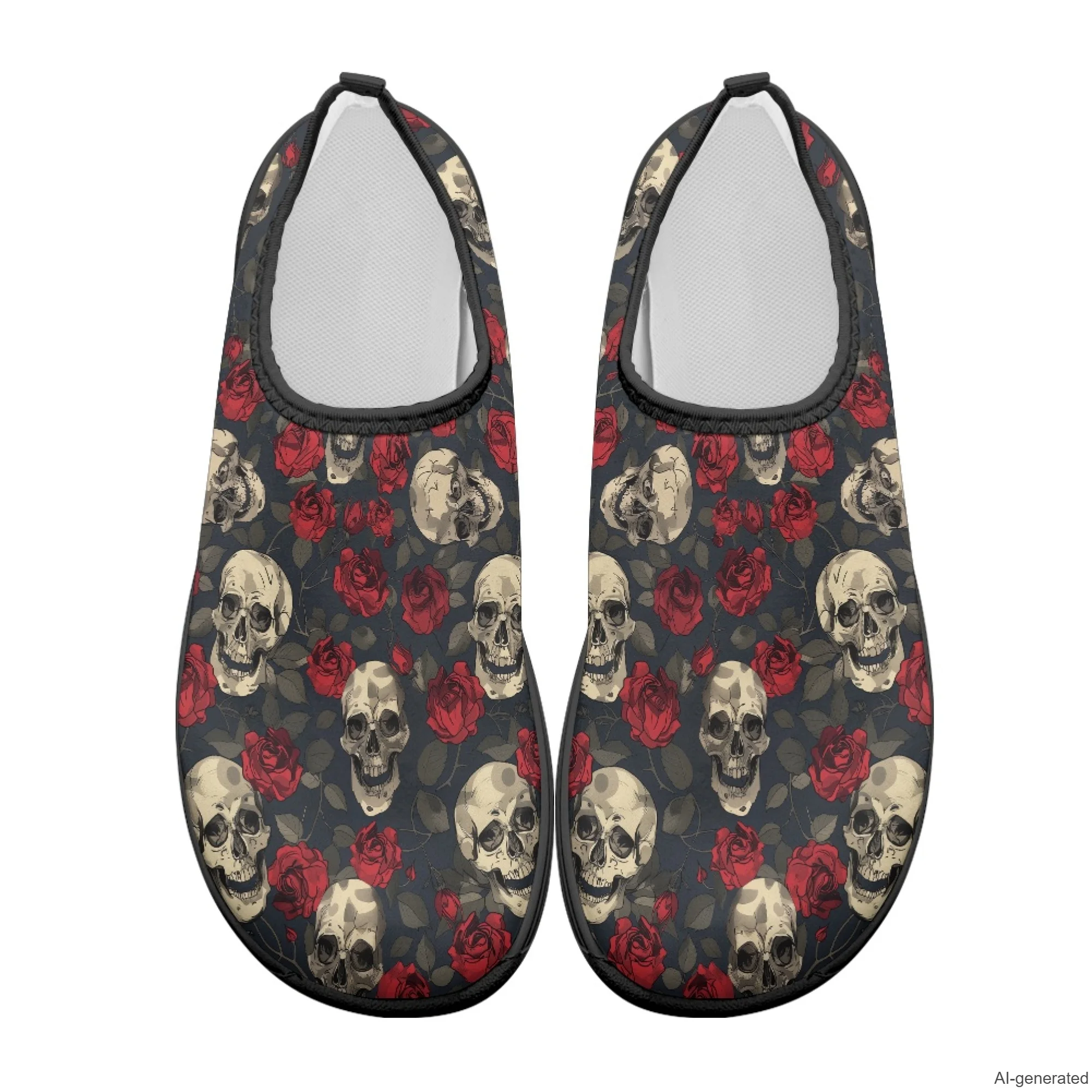 XIXIRIMIDO Halloween Skull Print Sneakers Casual Flats for Men Comfort Zero Drop Shoes Comfortable Tennis Shoes for Nurse