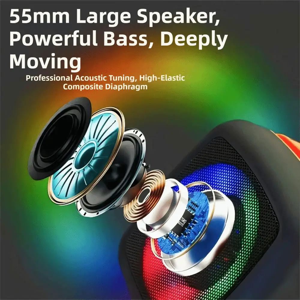 360 Stereo Sound Mini Wireless Bluetooth Speaker Punchy Bass Rechargeable Battery Portable Speaker HD Stereo Portable