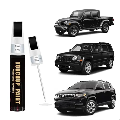 Black Crystal(PX8/DX8) Car Paint Touch Up Pen Compatible with JEEP,Automotive Scratch Remover for Nicks & Chips Repair