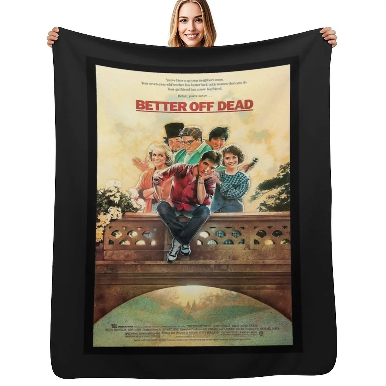BETTER OFF DEAD Classic T-Shirt Throw Blanket Long Lasting Soft Plush Blanket for Daily Use