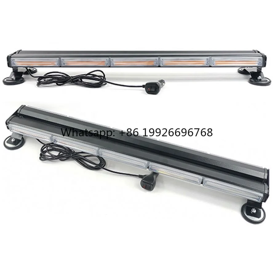 Double Sides Magnetic Mount COB LED bar Light Roof Magnetic Mount Car Flash Strobe Light COB LED Emergency Strobe Light
