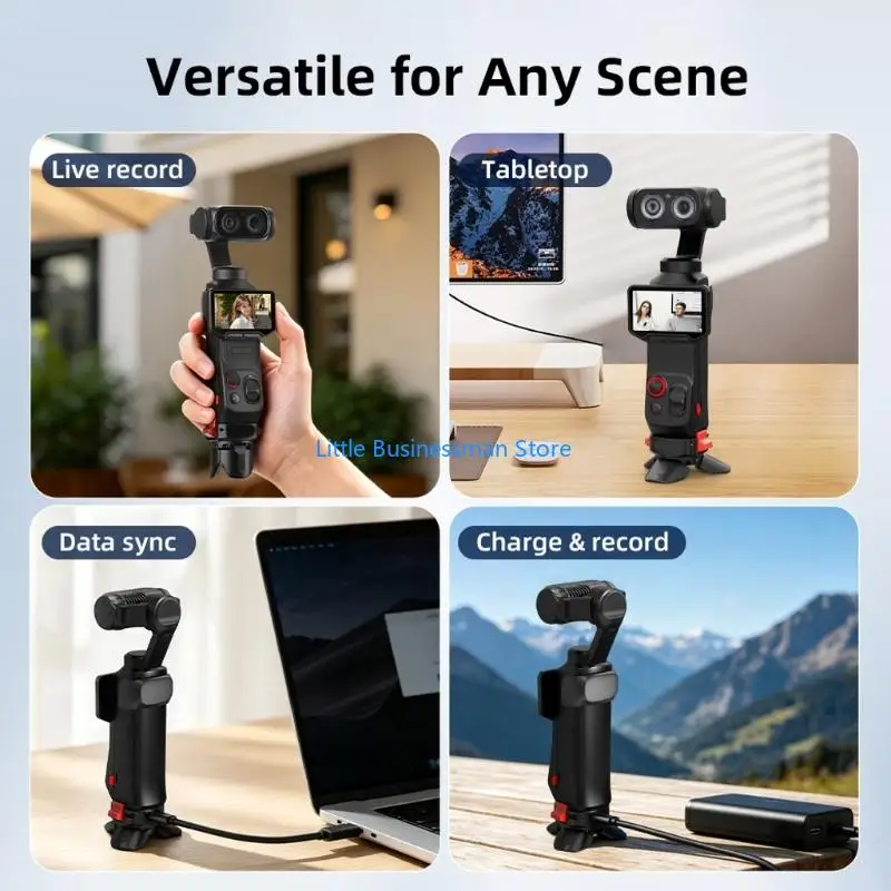 Action Camera Desk Base Portable for Charging, File Transfer, and Stability M76A