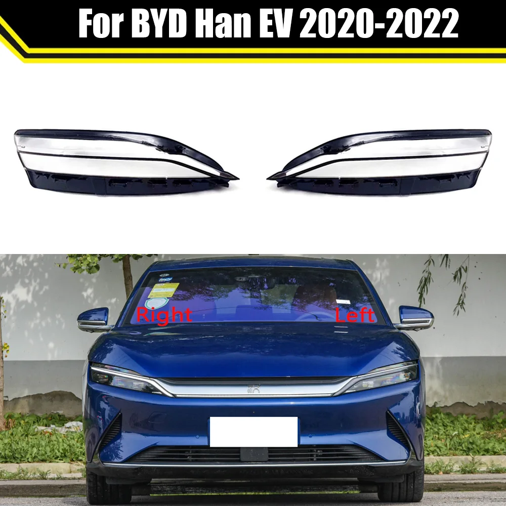 Car Headlight Cover Auto Headlamp Transparent Lampshade Lampcover Head Lamp Light Clear Lens Shell For BYD Han EV 2020 2021 2022