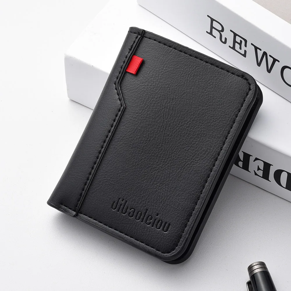 New Men's PU Short Wallet High Quality Multi-Card Holder Coin Pocket Men's Credit Card Wallet