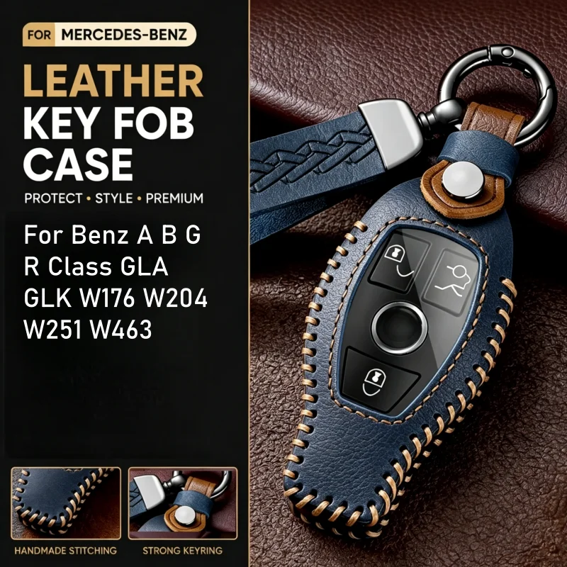 For Mercedes Benz A B G R Class GLA GLK W176 W204 W251 W463 2 3 Buttons Car Remote Key Cover Fob Accessories