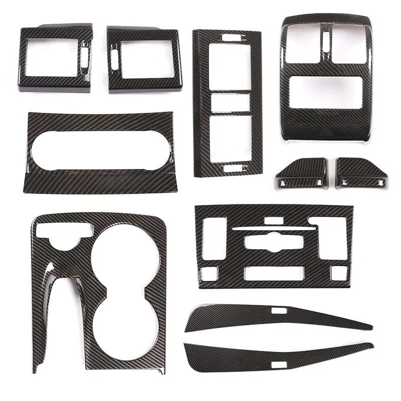 For Mercedes Benz GLK X204 2008-2015 ABS Carbon Fiber Car Center Console Decorative Panel Sticker Car Interior Accessories