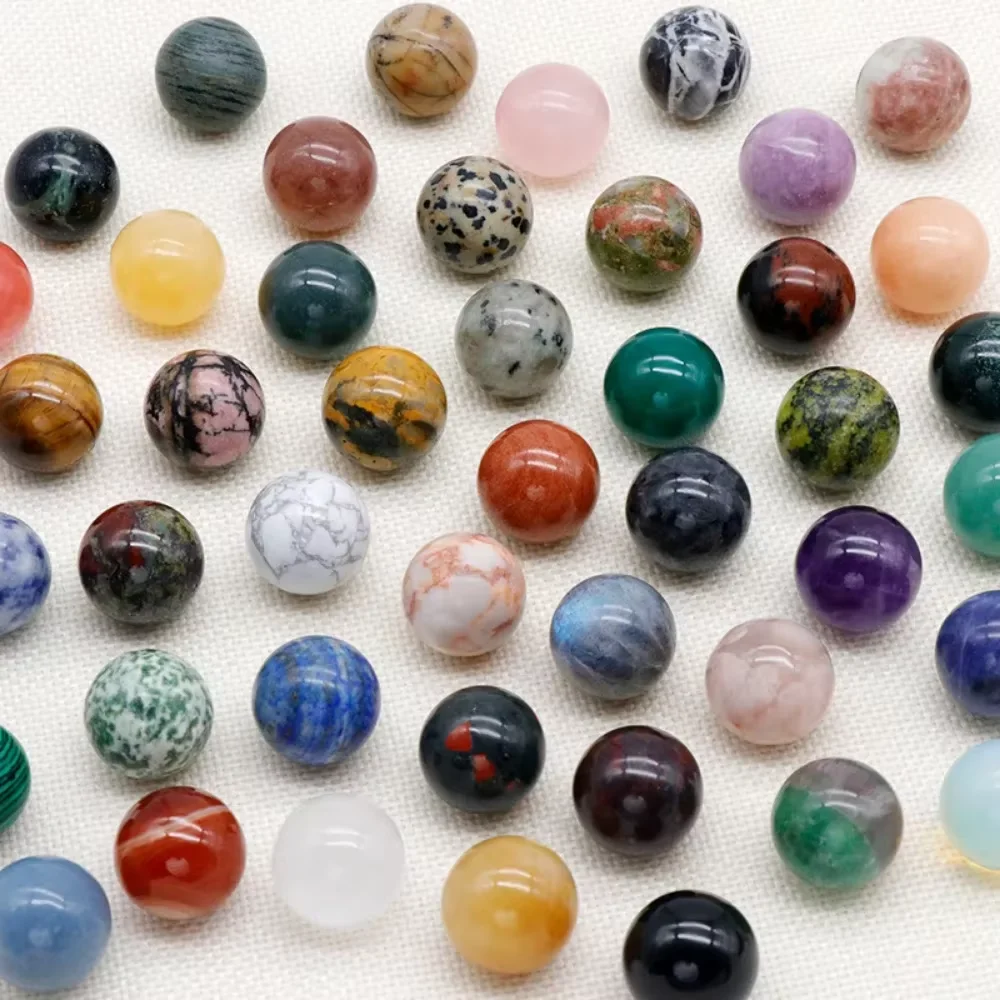 20mm Natural Stone Round Ball Amethyst Rose Quartz Lapis Healing Crystal Gemstone Sphere for Home Decoration Gifts