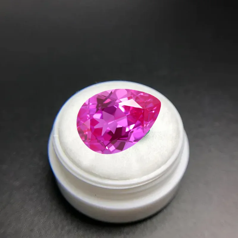 Luxury Natural Pink Ruby 13x18mm 15.0Cts Pear Cut VVS Sri-Lanka Loose Gemstone For Diy Jewelry Beads