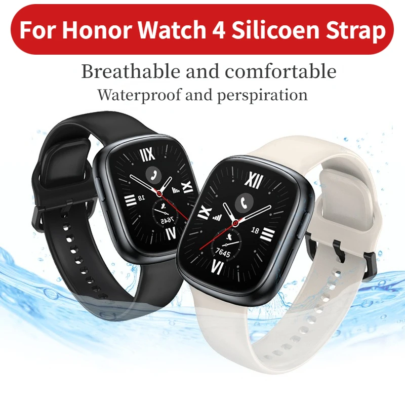 Sports Official Silicone Strap For Honor Watch 4 Smart Watch Replacement Wristband Correa For Huawei Honor Watch 4 Bracelet Belt
