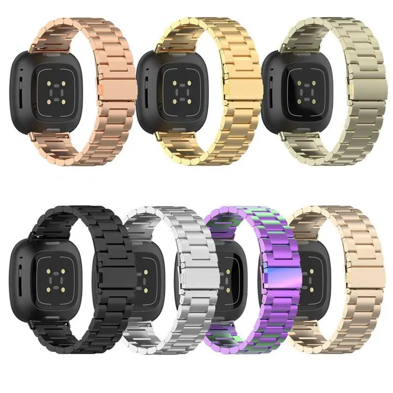 Stainless Steel Metal Strap For Fitbit Sense 2 Smart Watch Replacement Wristband Bracelet For Fitbit Versa 3 4 /Sense Correa