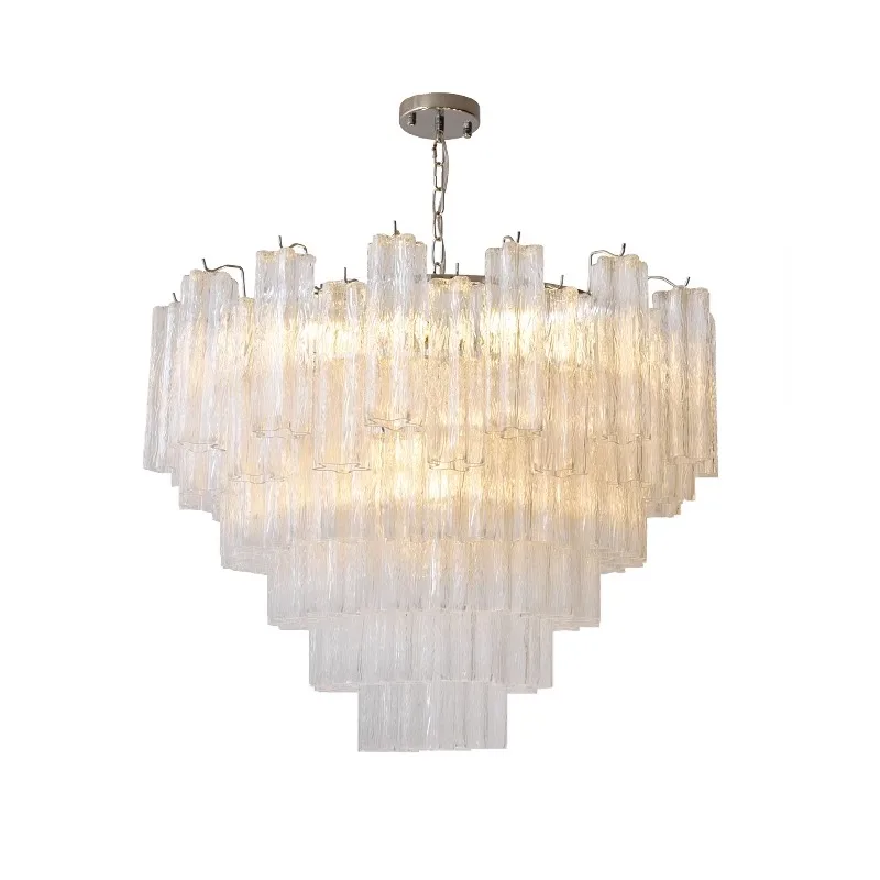 Build Our Home With French Art E14 LED Glass ART Chandelier Lighting Hanging Lamps Suspension Luminaire Lampen For Living Room