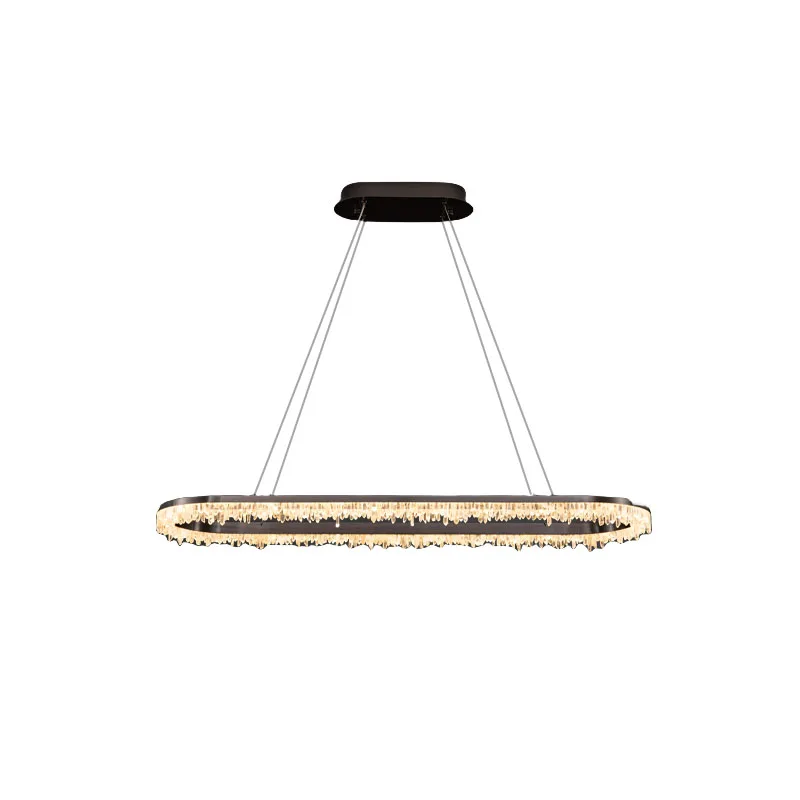 1-3 Layer Crystal Circle OF Life Dimmable Black Hanging Lamps Chandelier Lighting Suspension Luminaire Lampen For Living Room