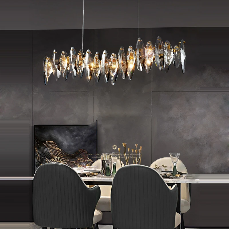 Modern Round Crystal LED Suspension Luminaire Lampen Hanging Lamp Lustre Chandelier Lighting For Foyer