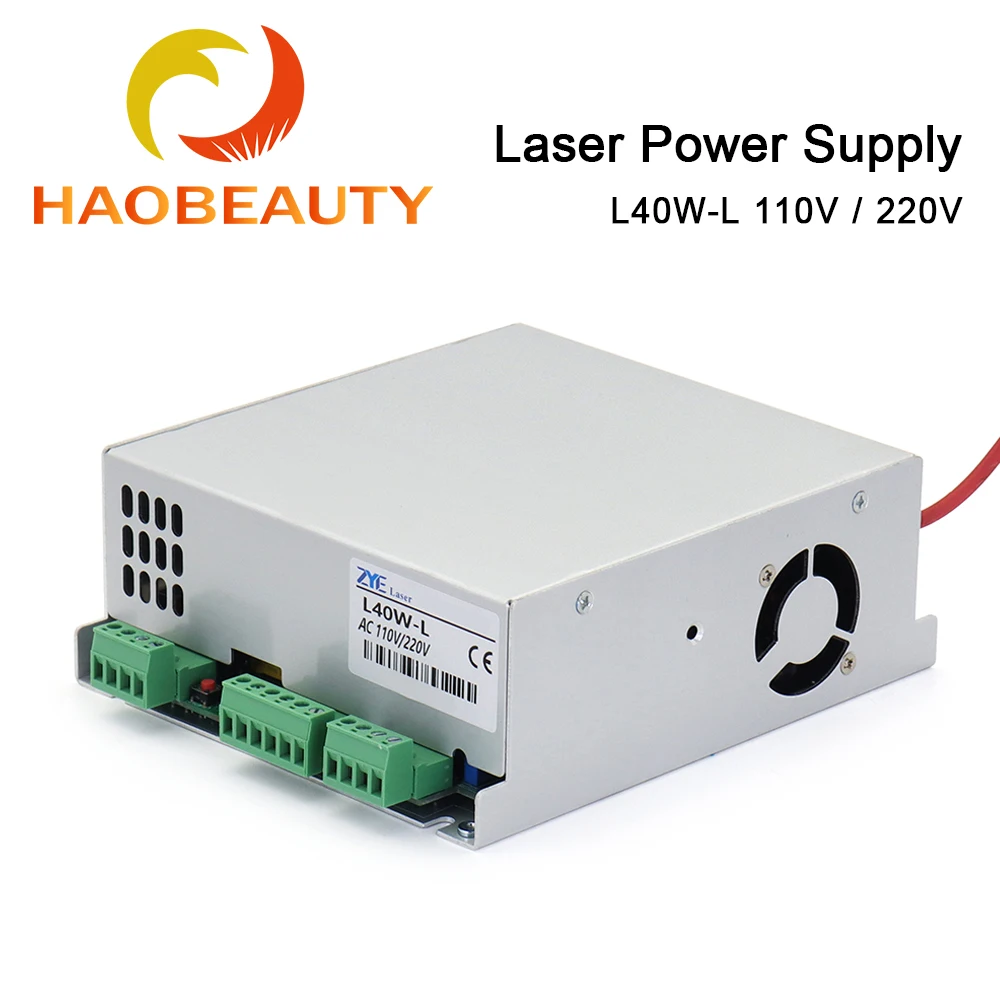 HAOBEAUTY MYJG-40 CO2 Laser Power Supply 40W 110V/220V For CO2 Laser Tube High Voltage Engraving Cutting Machine
