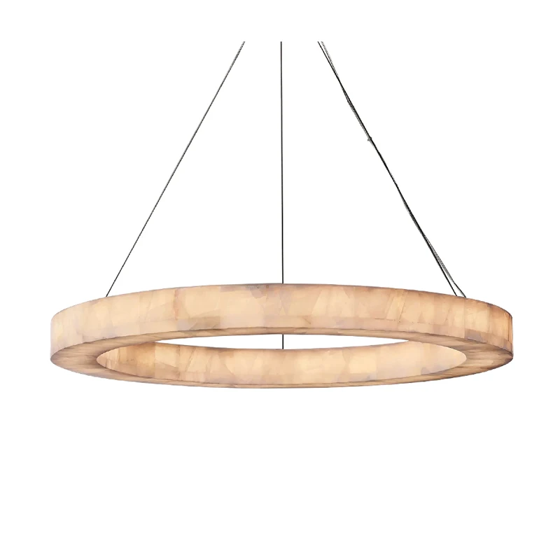 2026 Trendy American Marble Black Silver Dimmable LED Chandelier Lighting Lustre Suspension Luminaire Lampen For Living Room