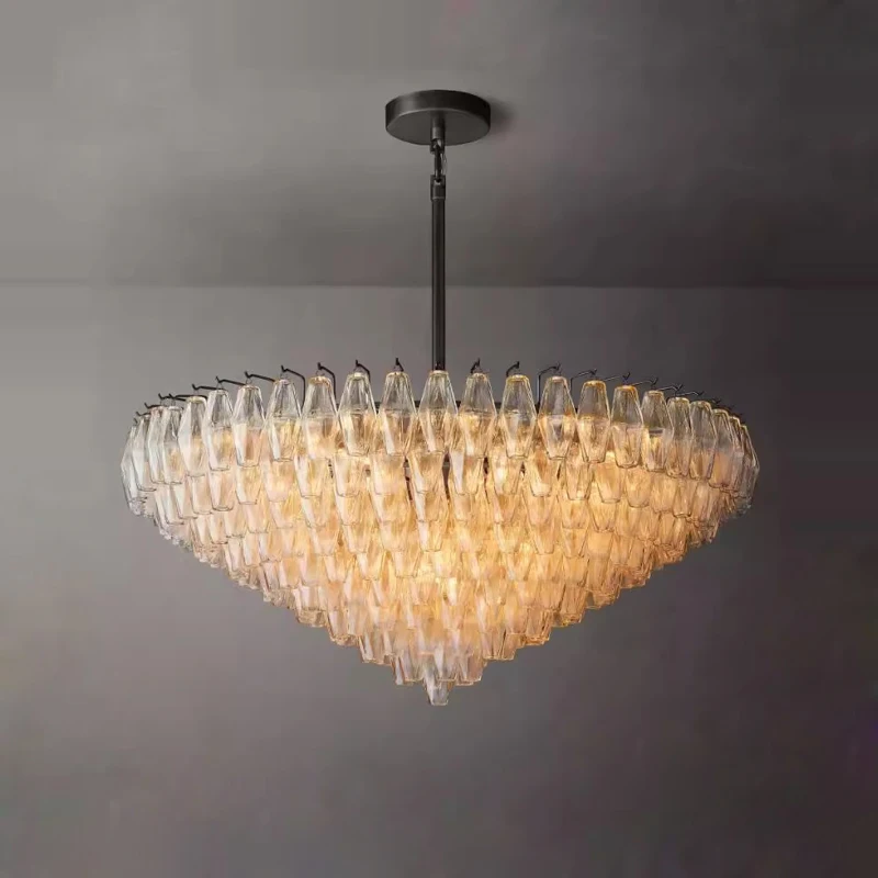 American LED 2026 New Trend Brass Black Chandelier Lighting Hanging Lamps Lustre Suspension Luminaire Lampen For Living Room