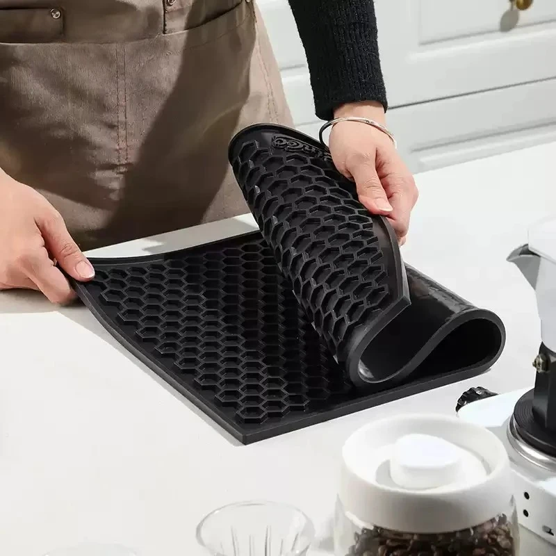 Coffee Barista Tamping Mat Pad 45x30CM Silicone Non Slip Cafe Tamper Station Mat Coffeeware Espresso